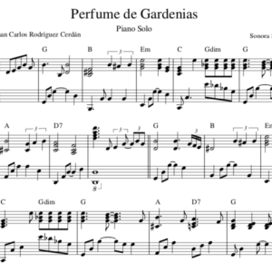perfume de gardenias partitura piano