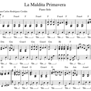 maldita primavera partitura piano