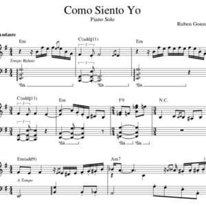 como siento yo partitura piano