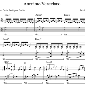 anonimo veneziano sheet music partitura piano