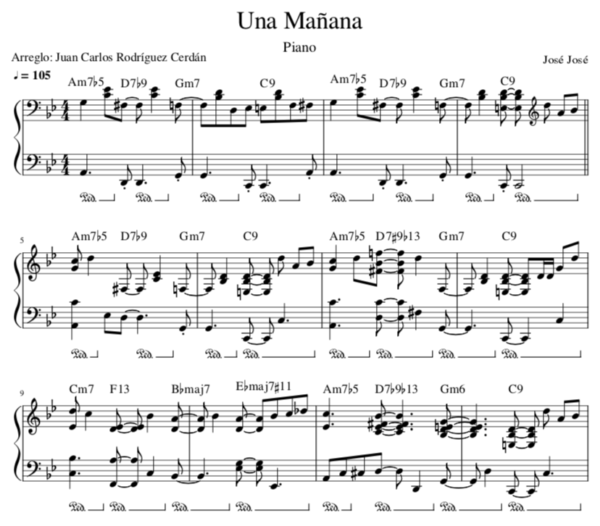 una mañana partitura piano