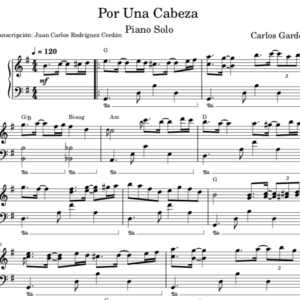 Por Una Cabeza - Partitura Piano