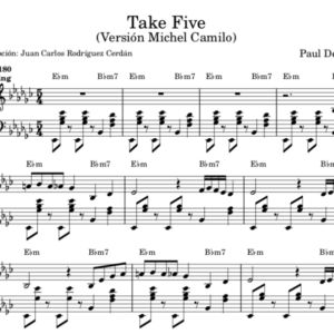 Take Five - Partitura para Piano (versión Michel Camilo)