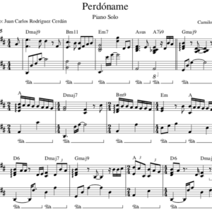 Perdóname - Partitura Piano