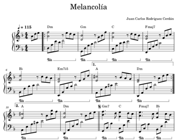 Melancolia - Partitura Piano