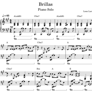 Brillas - Partitura Piano