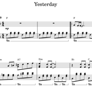 Yesterday - Partitura Piano