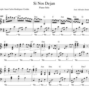 Si Nos Dejan - Partitura Piano