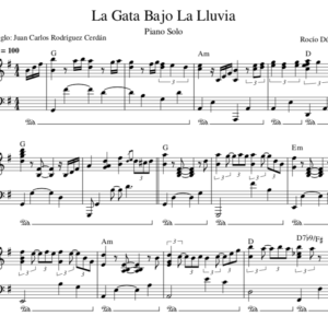 La Gata Bajo La Lluvia - Partitura Piano