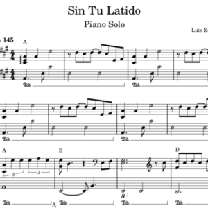 Sin Tu Latido - Partitura Piano