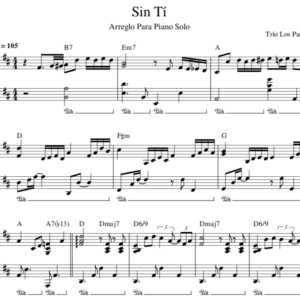 Sin Ti - Partitura Piano