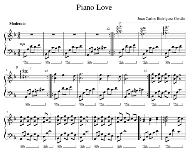 Piano Love - Partitura