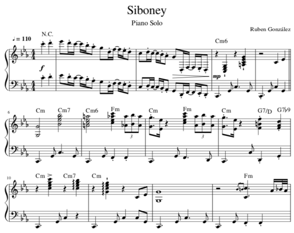 Siboney - Partitura Piano Solo