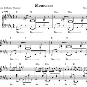 Memories - Partitura Piano
