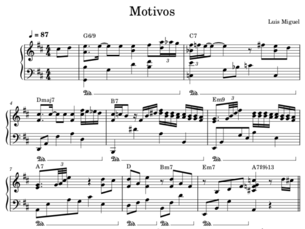 Motivos - Partitura Piano