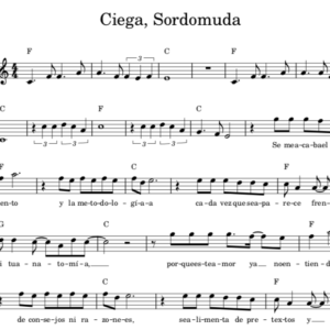 Ciega, Sordomuda - Partitura