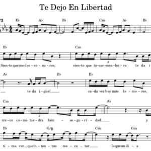 Te Dejo en Libertad - Partitura