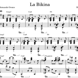 La Bikina (versión de Armando Orozco) - Partitura Piano