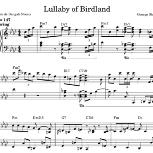 Lullaby of Birdland - Partitura Piano