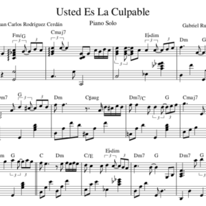 Usted Es la Culpable - Partitura Piano