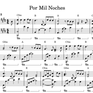 Por Mil Noches - Partitura Piano