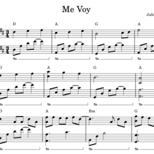 Me Voy - Partitura Piano