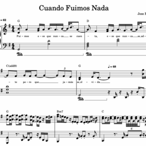 Cuando Fuimos Nada - Partitura Piano