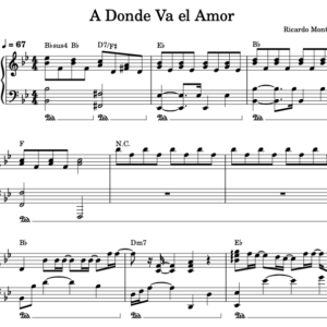 A Donde Va el Amor - Partitura Piano