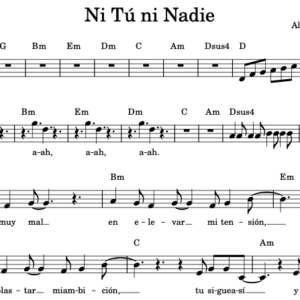 ni tu ni nadie partitura
