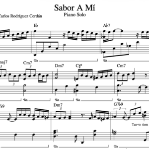 Sabor a Mi - partitura piano