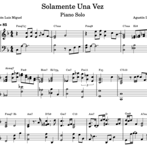 Solamente Una Vez - Partitura Piano