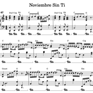 Noviembre Sin Ti - Partitura Piano