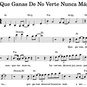 que ganas de no verte nunca mas