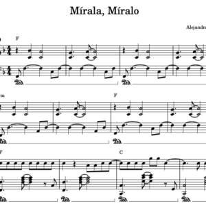 Mírala, Míralo - Partitura Piano
