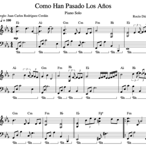 Como Han Pasado los Anos - Partitura Piano